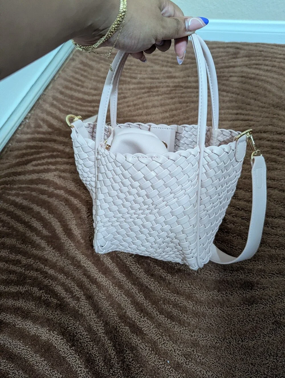 Anthropologie Hollace Tote: Woven Mini Edition In Pink NWT